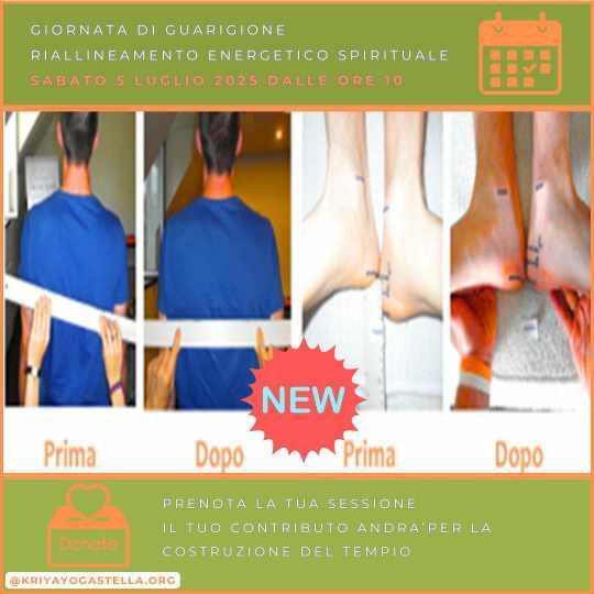 GIORNATA DI GUARIGIONE: RIALLINEAMENTO ENERGETICO SPIRITUALE